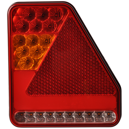 Cantonal Achterlicht - Glotrac - LED - rechts - 208x188x40 mm - inclusief achteruitrijverlichting en driehoekreflector