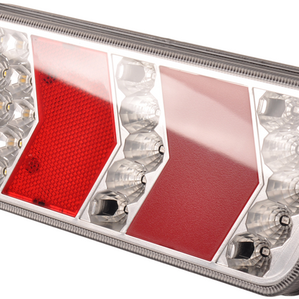 Cantonal Achterlicht - Glotrac - LED - rechts - 230x105x40 mm - inclusief achteruitrijverlichting en reflector