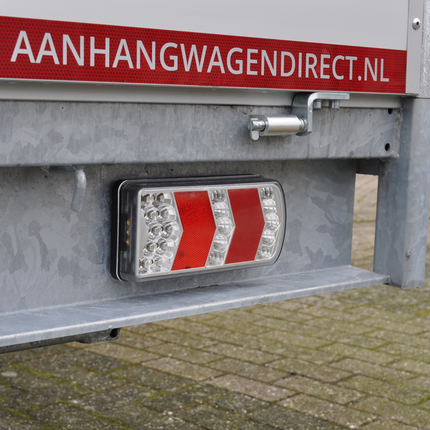 Cantonal Achterlicht - Glotrac - LED - rechts - 230x105x40 mm - inclusief achteruitrijverlichting en reflector