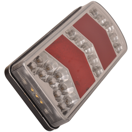 Cantonal Achterlicht - Glotrac - LED - rechts - 230x105x40 mm - inclusief achteruitrijverlichting en reflector