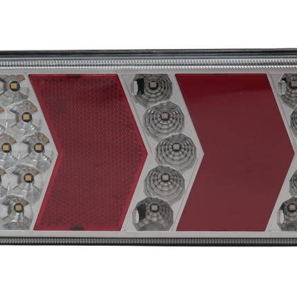 Cantonal Achterlicht - Glotrac - LED - rechts - 230x105x40 mm - inclusief achteruitrijverlichting en reflector