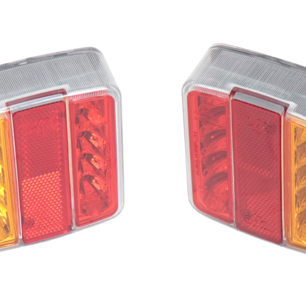 Cantonal Achterlicht set - Cantonal LED - 4 functies - 105x98x35 mm - 5-polige connector