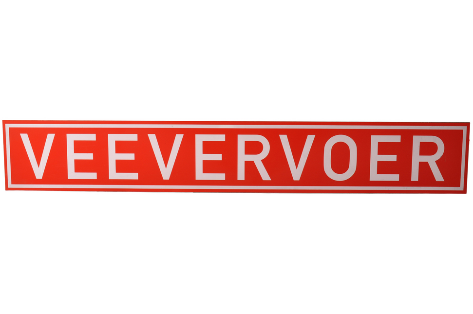 Cantonal Aluminium bord veevervoer - 680x115 mm