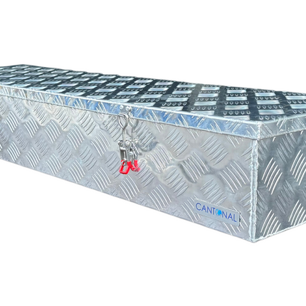 Cantonal Aluminium disselkist 1200x380x195 mm - 2,5 mm wanddikte - ideaal voor plateauwagens en autotransporters - water- en stofdicht - incl. spansluiting