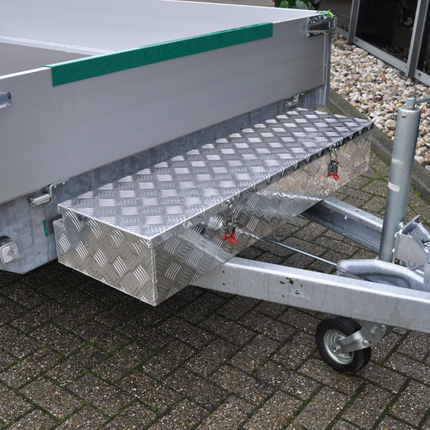 Cantonal Aluminium disselkist 1200x380x195 mm - 2,5 mm wanddikte - ideaal voor plateauwagens en autotransporters - water- en stofdicht - incl. spansluiting