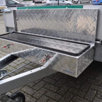 Cantonal Aluminium disselkist 1200x380x195 mm - 2,5 mm wanddikte - ideaal voor plateauwagens en autotransporters - water- en stofdicht - incl. spansluiting