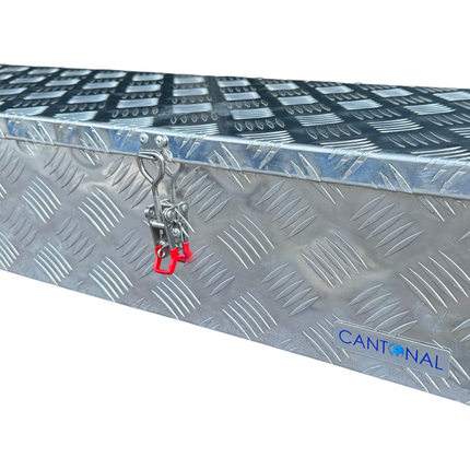 Cantonal Aluminium disselkist 1200x380x195 mm - 2,5 mm wanddikte - ideaal voor plateauwagens en autotransporters - water- en stofdicht - incl. spansluiting
