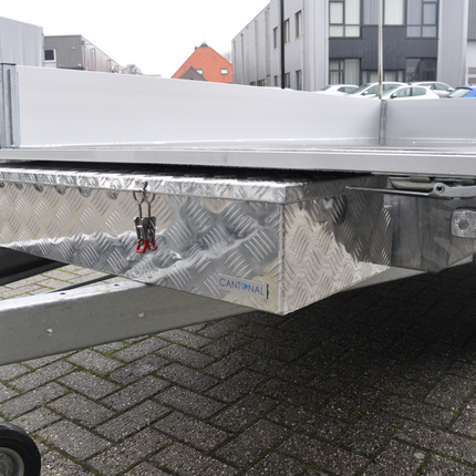 Cantonal Aluminium disselkist 1200x380x195 mm - 2,5 mm wanddikte - ideaal voor plateauwagens en autotransporters - water- en stofdicht - incl. spansluiting