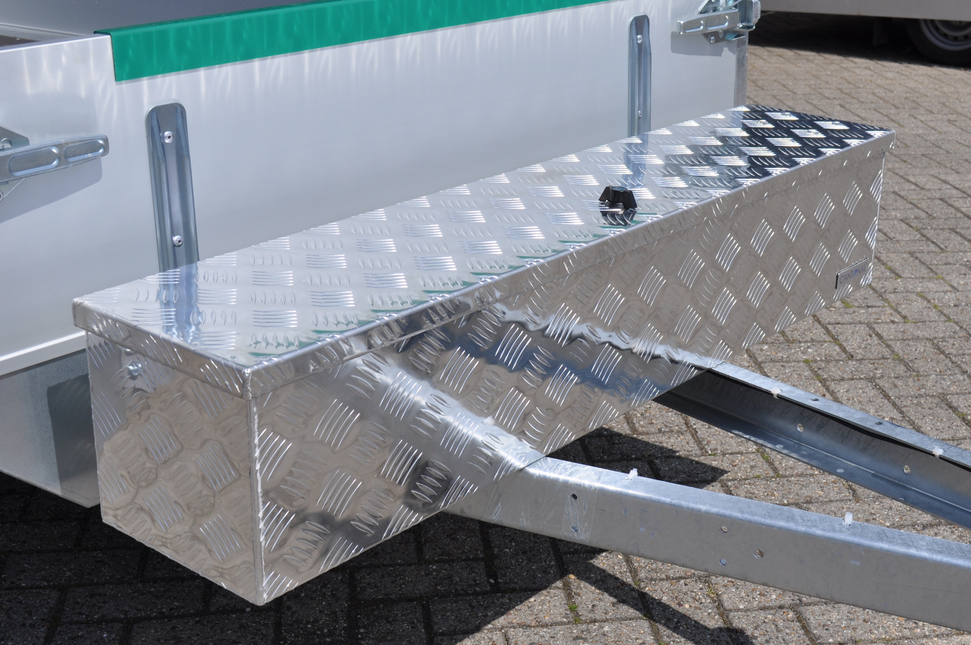 Cantonal Aluminium traanplaat disselkist 125x25x25 cm