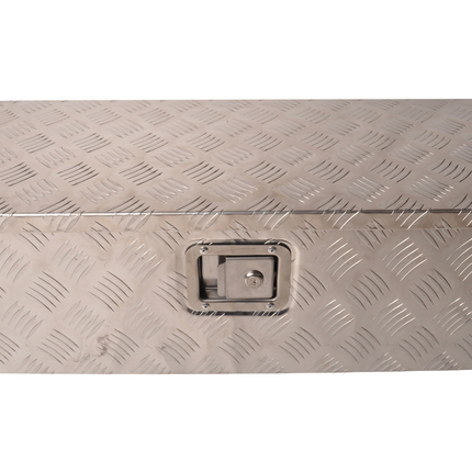 Cantonal Aluminium traanplaat disselkist/gereedschapkist/disselbak 765x330x245 mm - inbouwslot - 1,3 mm dikte