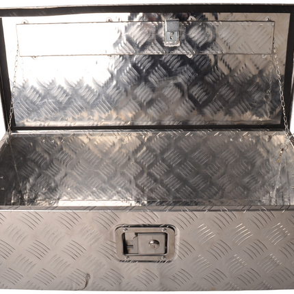 Cantonal Aluminium traanplaat disselkist/gereedschapkist/disselbak 765x330x245 mm - inbouwslot - 1,3 mm dikte