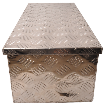 Cantonal Aluminium traanplaat disselkist/gereedschapkist/disselbak 765x330x245 mm - inbouwslot - 1,3 mm dikte