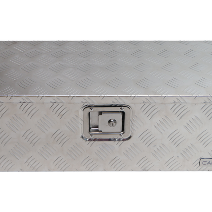 Cantonal Aluminium traanplaat disselkist/gereedschapkist/disselbak 765x330x245 mm - inbouwslot - 1,3 mm dikte