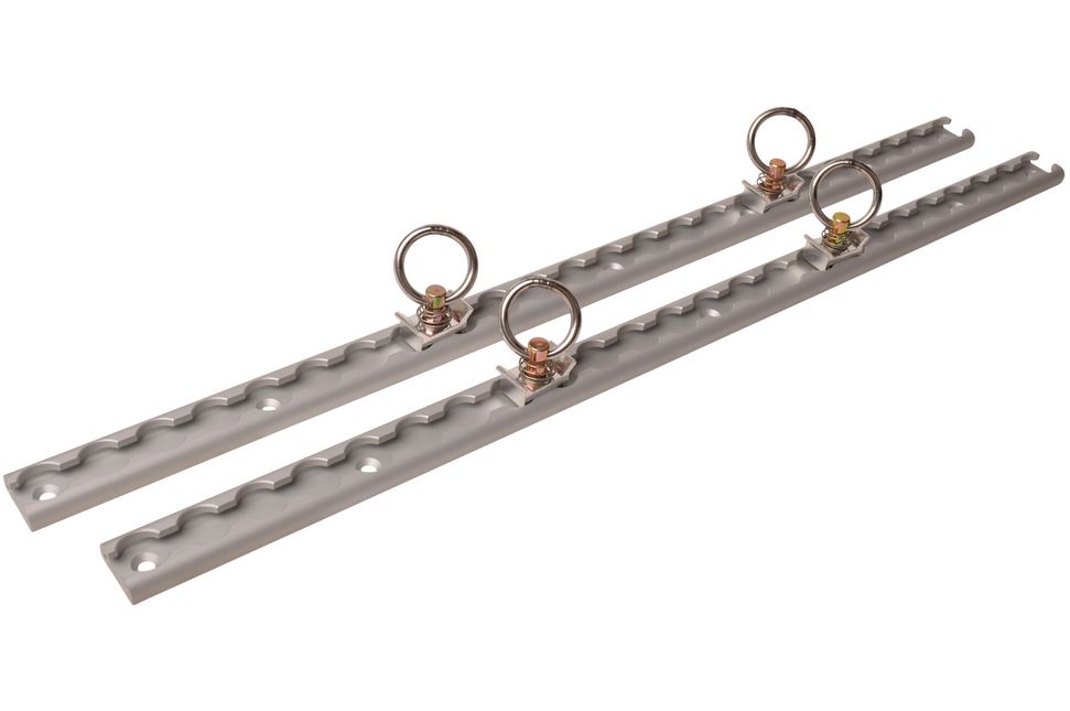 Cantonal Aluminium vliegtuigrail set - 60 cm lengte - 30 mm breed - 500 kg breeklast - 2 stuks