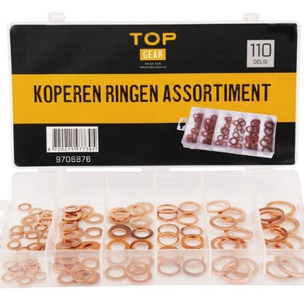 Cantonal Assortiment koperen ringen 110-delig