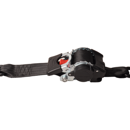 Cantonal Automatisch oprollende spanband 300x5 cm - met S-haken en borgveer - 1500 kg - set van 2 stuks