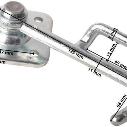 Cantonal Beugelsluiting LINKS type 0 vierkant