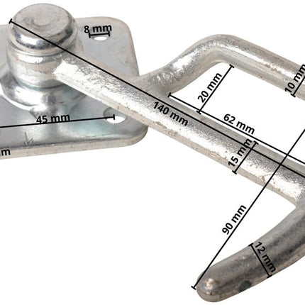 Cantonal Beugelsluiting LINKS type 1 vierkant