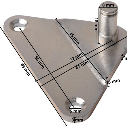 Cantonal Bevestiging haaks gasdrukveer 8 mm verzinkt