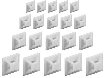Cantonal Bevestiging ogen voor tie rips - 28x28 mm - 20 stuks