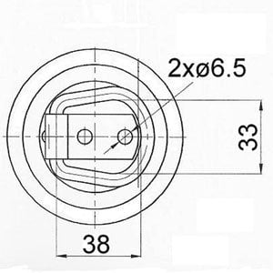 Cantonal Bevestigingsring rond inbouw 79x13 mm - set van 4 stuks