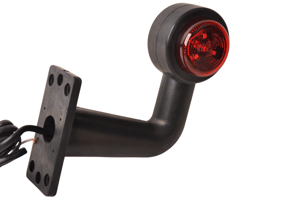 Cantonal Breedtelicht LED haakse hoek rood/wit - rechts