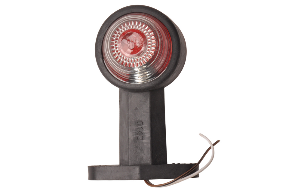 Cantonal Breedtelicht rood/wit 120 mm recht