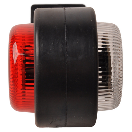 Cantonal Breedtelicht rood/wit - 45 graden - LED - 12/24 Volt