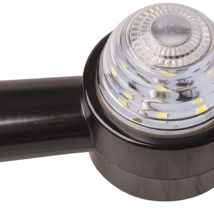 Cantonal Breedtelicht Rood/Wit licht 19 cm lang in schuine hoek - 2 stuks - links en rechts - LED