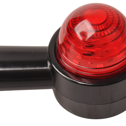 Cantonal Breedtelicht Rood/Wit licht 19 cm lang in schuine hoek - 2 stuks - links en rechts - LED