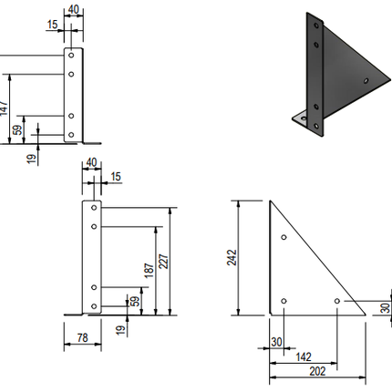 Cantonal Cantonal montagesteunen voor onderbouw kisten - OK/O/OS/OM/OL