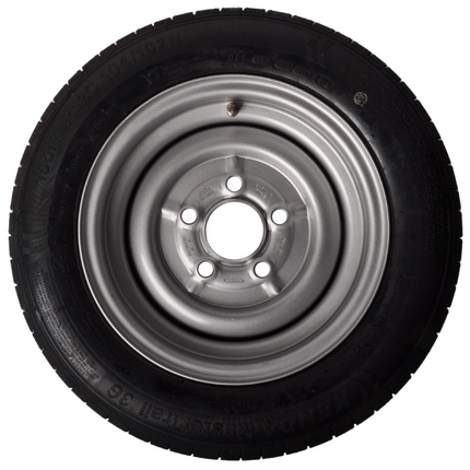 Cantonal Compleet 12 inch wiel - 155/70R12C band + velg - mercedes steek: 5x112 - 900 kg - 67 mm naafdiameter