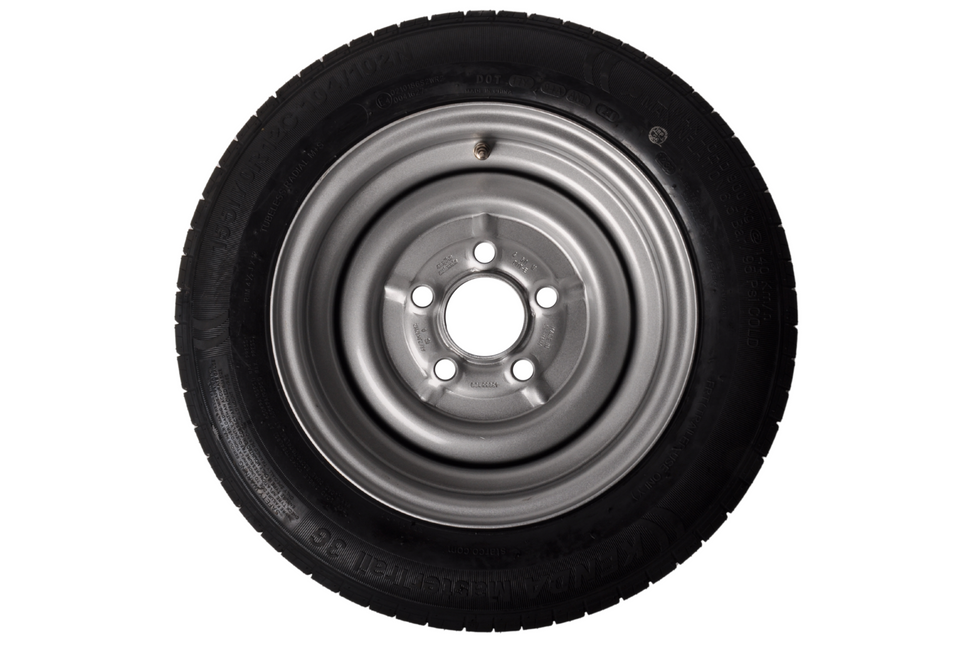 Cantonal Compleet 12 inch wiel - 155/70R12C band + velg - mercedes steek: 5x112 - 900 kg - 67 mm naafdiameter