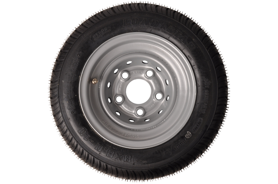 Cantonal Compleet aanhanger wiel - 18x8.00-10 / 195/50B10 - steekmaat: 5x112 - draagvermogen: 750 kg - naafdiameter: 67 mm - 8PR
