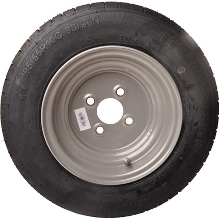 Cantonal Compleet aanhanger wiel - 195/55R10C - steekmaat: 4x100 - draagvermogen: 500 kg - naafdiameter: 57 mm - 10PR