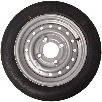 Cantonal Compleet wiel - 145/70R13  band + velg - steek: 4x130 - draagvermogen 375 kg -  85 mm naafdiameter