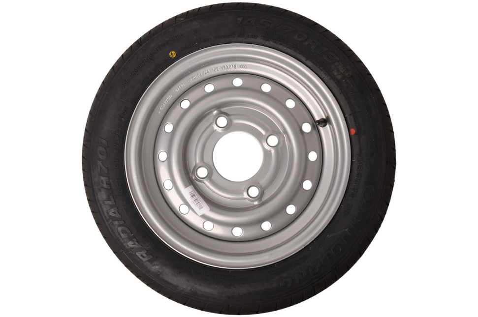 Cantonal Compleet wiel - 145/70R13  band + velg - steek: 4x130 - draagvermogen 375 kg -  85 mm naafdiameter