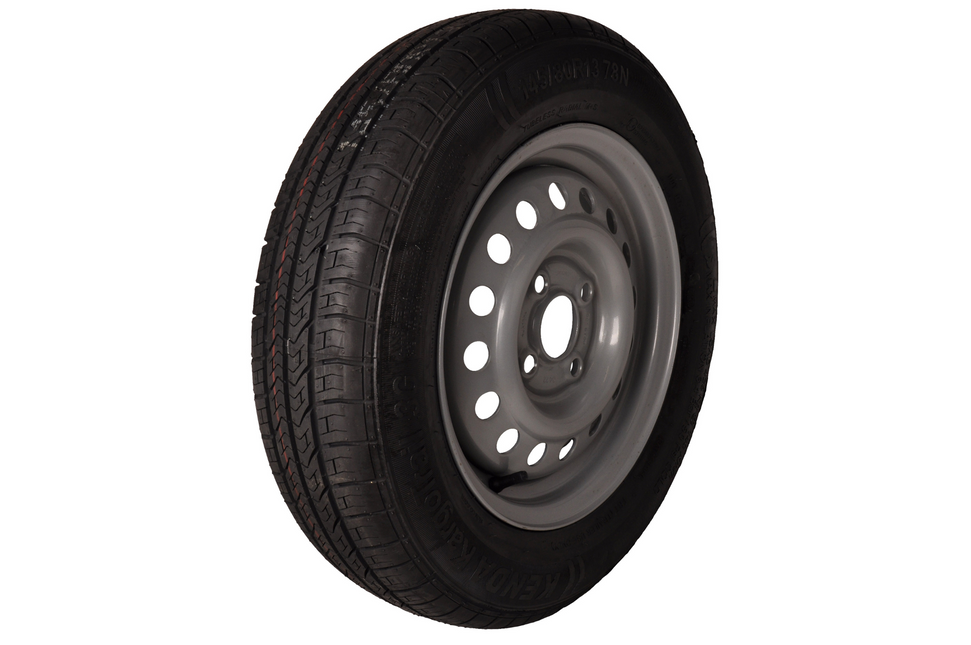 Cantonal Compleet wiel 145R13 band + velg - opel steek 4x100 -  draagvermogen 425 kg - 57 mm naafdiameter
