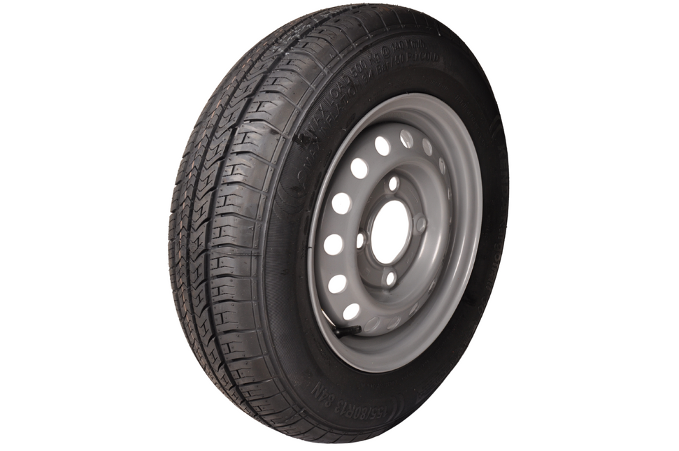 Cantonal Compleet wiel - 155R13  band + velg - steekmaat 4x130 - draagvermogen 500  kg -  85 mm naafdiameter