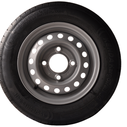 Cantonal Compleet wiel - 155R13  band + velg - steekmaat 4x130 - draagvermogen 500  kg -  85 mm naafdiameter