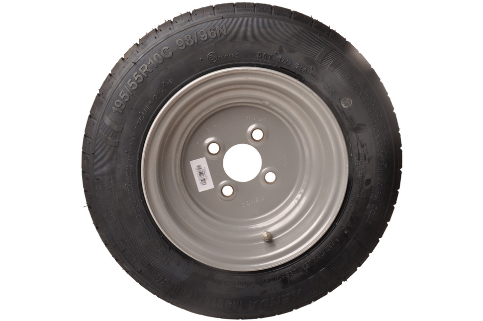 Cantonal Compleet wiel - 195/55R10C -  band + velg - opel steek: 4x100 - 10PR - draagvermogen 500 kg - naafdiameter 60 mm