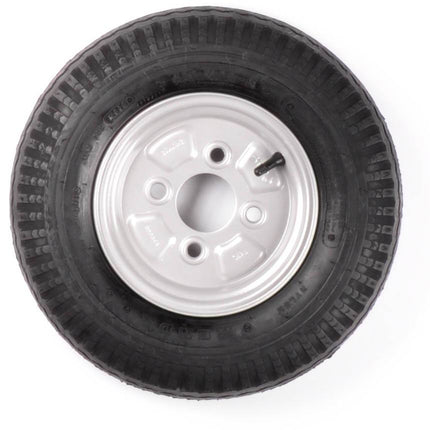 Cantonal Compleet wiel - 4.00-10 band + velg - opel steek: 4x100 - draagvermogen 275 kg - 4PR - naafdiameter 60 mm