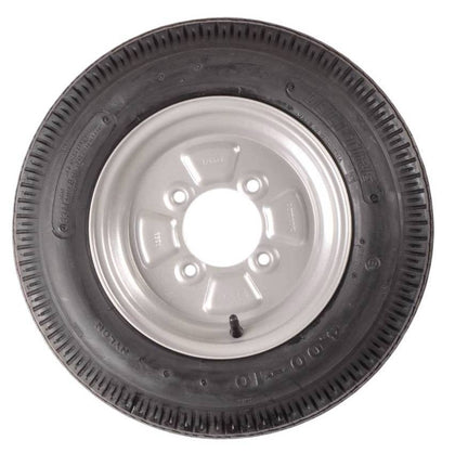 Cantonal Compleet wiel - 4.50-10 band + velg - franse steek: 4x115 - draagvermogen 400 kg - 6PR - naafdiameter 85 mm