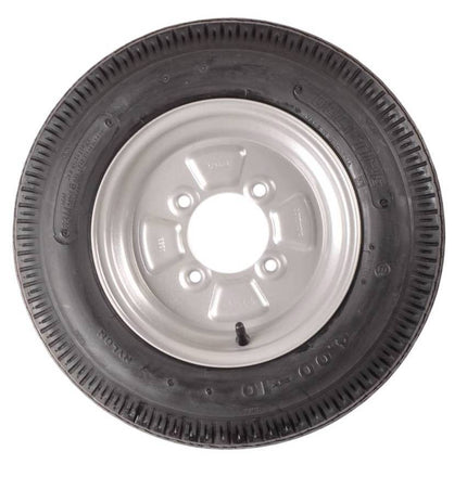 Cantonal Compleet wiel - 4.50-10 band + velg - franse steek: 4x115 - draagvermogen 400 kg - 6PR - naafdiameter 85 mm
