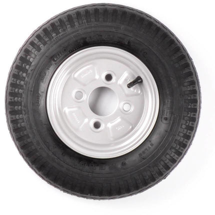 Cantonal Compleet wiel - 4.50-10 band + velg - opel steek: 4x100 - draagvermogen 400 kg - 6PR - naafdiameter 60 mm