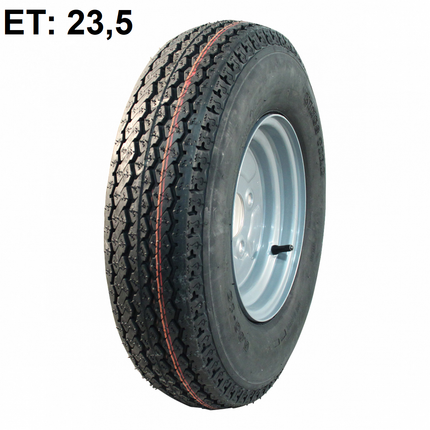 Cantonal Compleet wiel - 5.00-10 band + velg - opel steek: 4x100 - 6PR - draagvermogen 440 kg - ET 23,5 - naafdiameter 60 mm