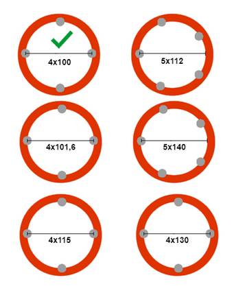 Cantonal Compleet wiel - 5.00-10 band + velg - opel steek: 4x100 - draagvermogen 440 kg - 6PR - naafdiameter 60 mm