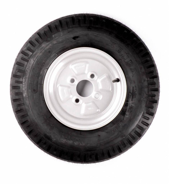 Cantonal Compleet wiel - 5.00-10 band + velg - opel steek: 4x100 - draagvermogen 355 kg - 4PR - naafdiameter 60 mm