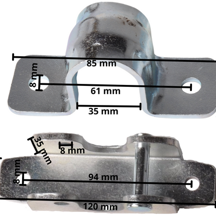 Cantonal Container/draaistangsluiting met handvat - inclusief stang