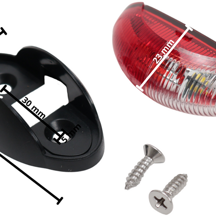 Cantonal Design breedtelamp rood/wit LED op houder